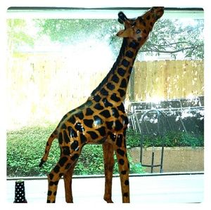Hand Painted Wooden Giraffe